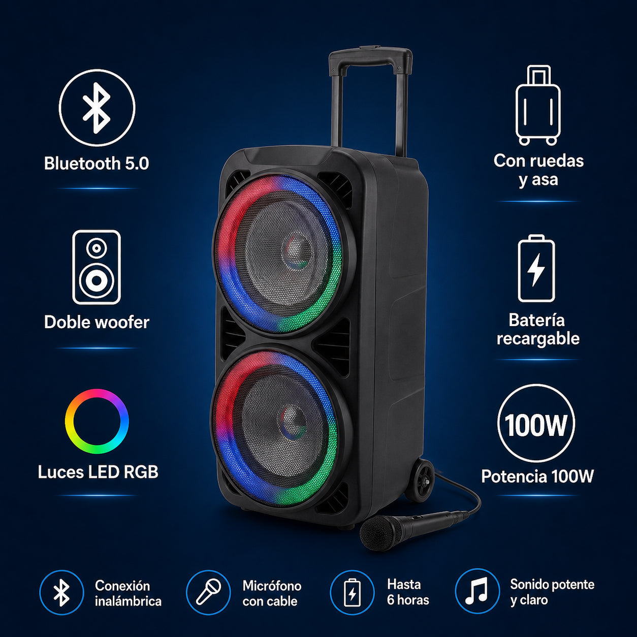 Altavoz Karaoke Kimiso KMS-323 Grande