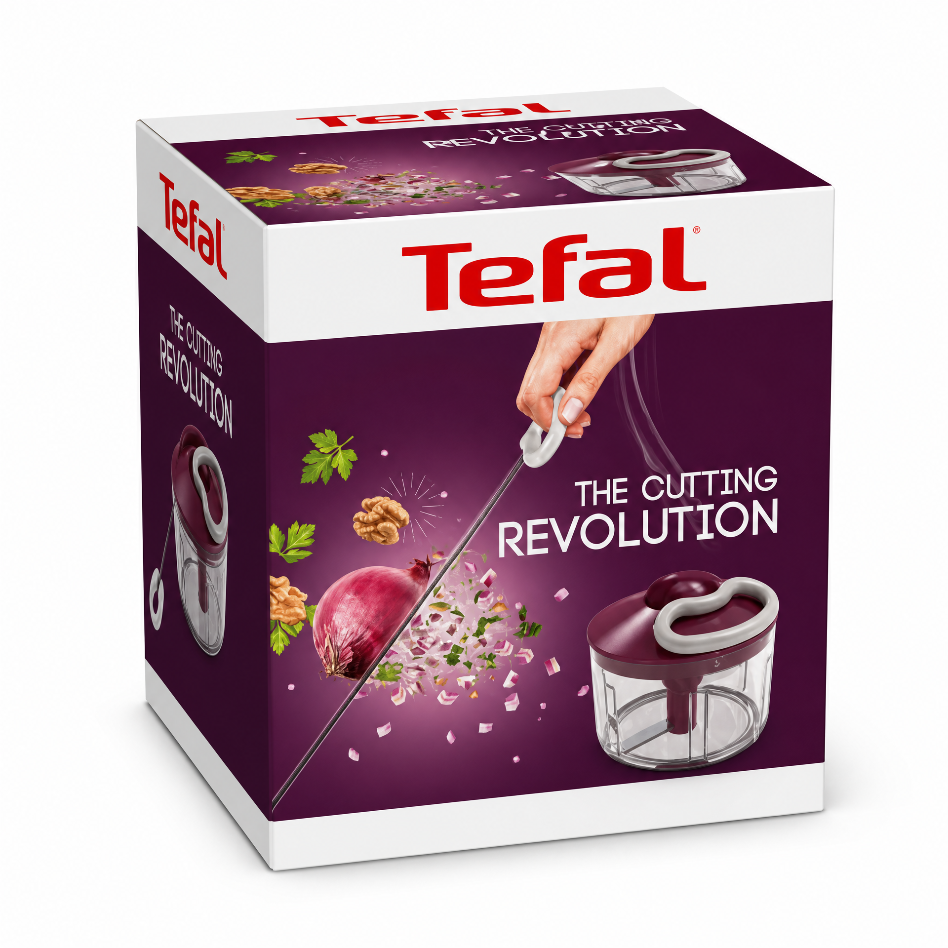 Tefal Picadora manual 5 Second Chopper 500 ml con cuchillas de acero inoxidable