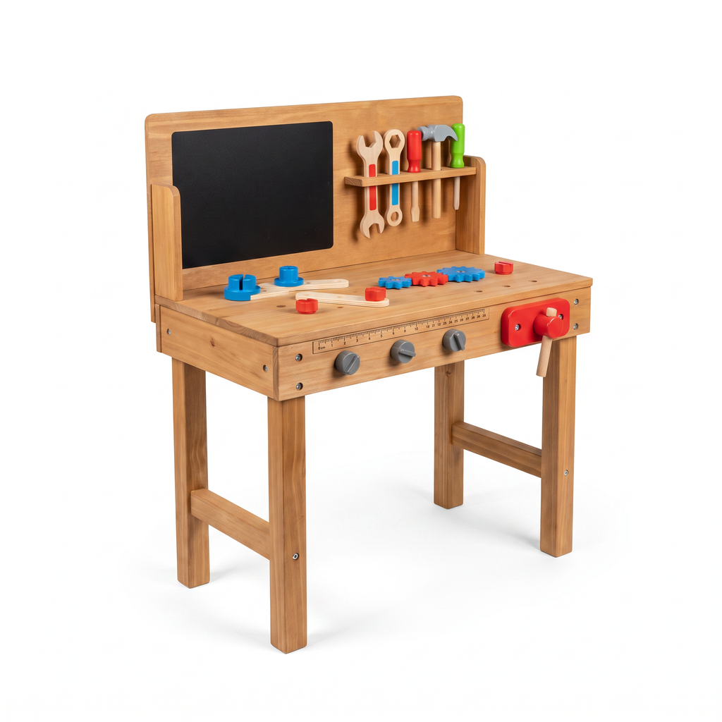 Playtive Banco de Trabajo Infantil de Madera Exterior – 44 Piezas