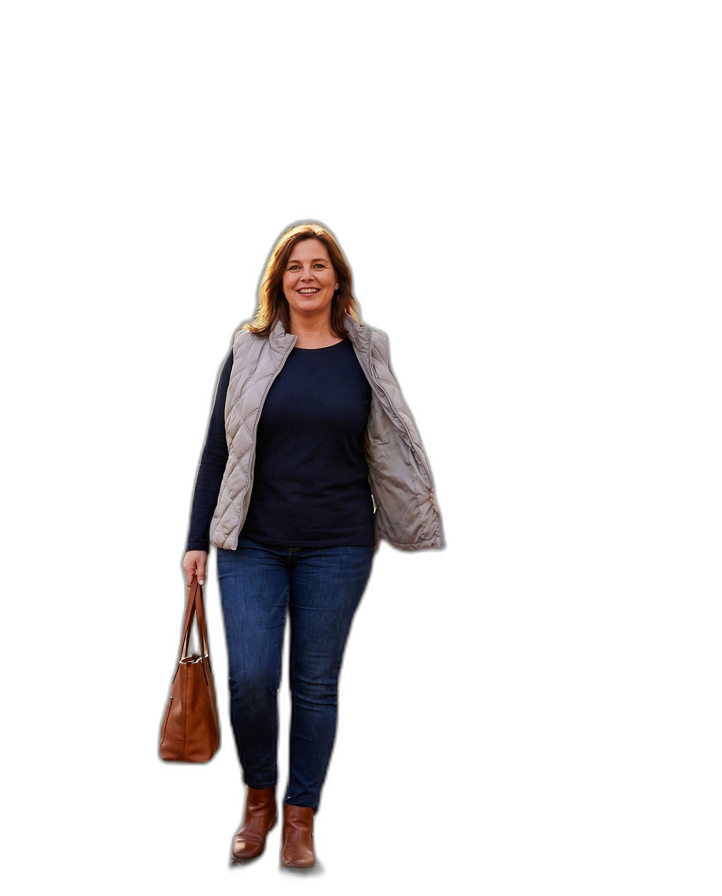 Chaleco Acolchado Mujer Up2Fashion — Gris Claro