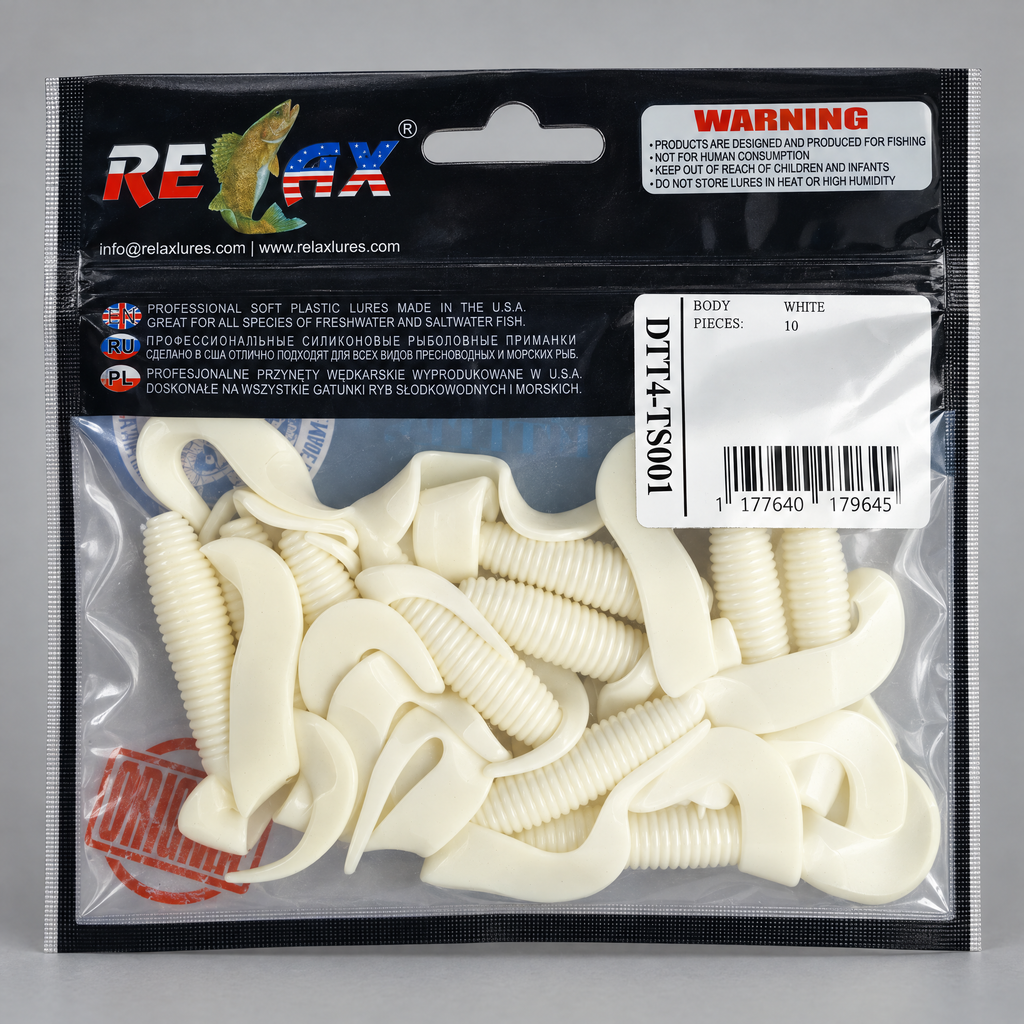Relax DTT4-TS001 White · Señuelos blandos 10 uds
