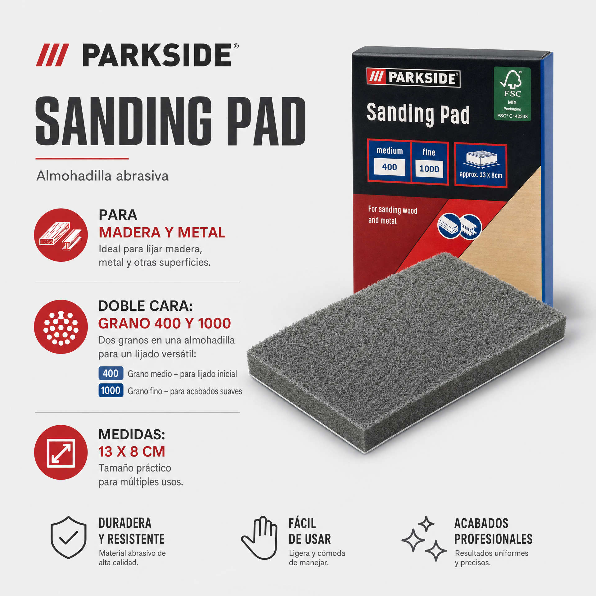 Parkside Almohadilla de lijado