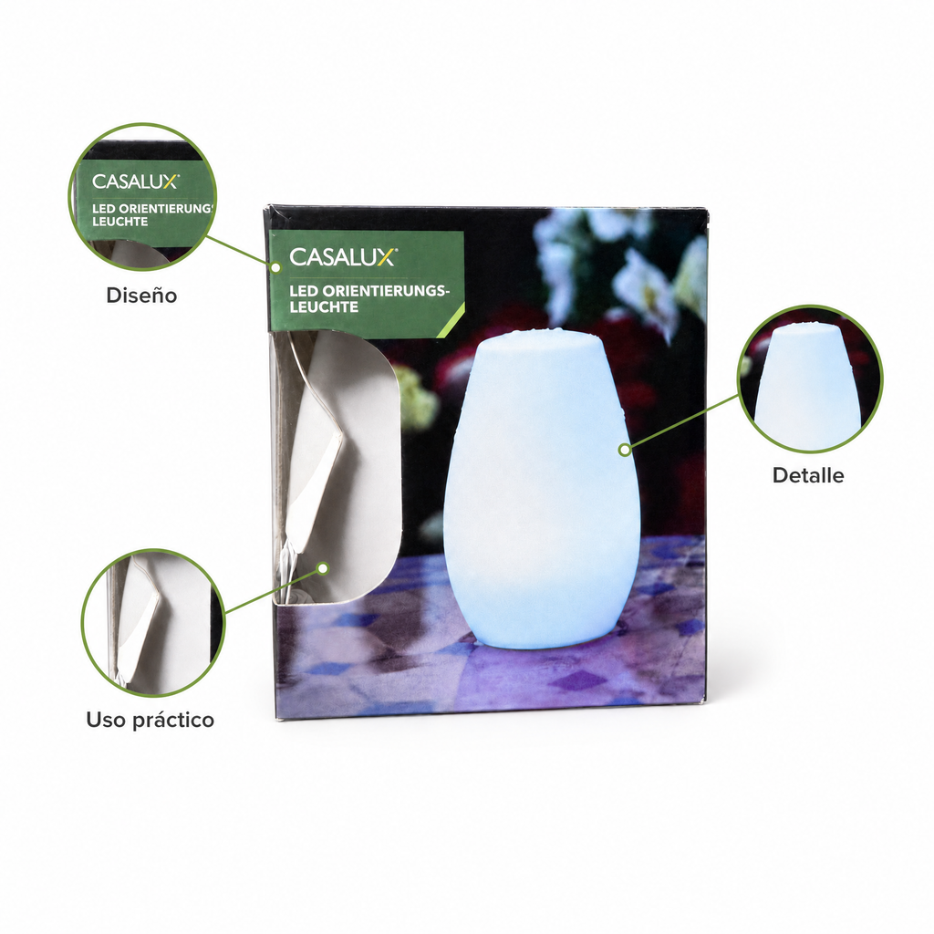 Casalux Lámpara ambiental LED blanca para interiores