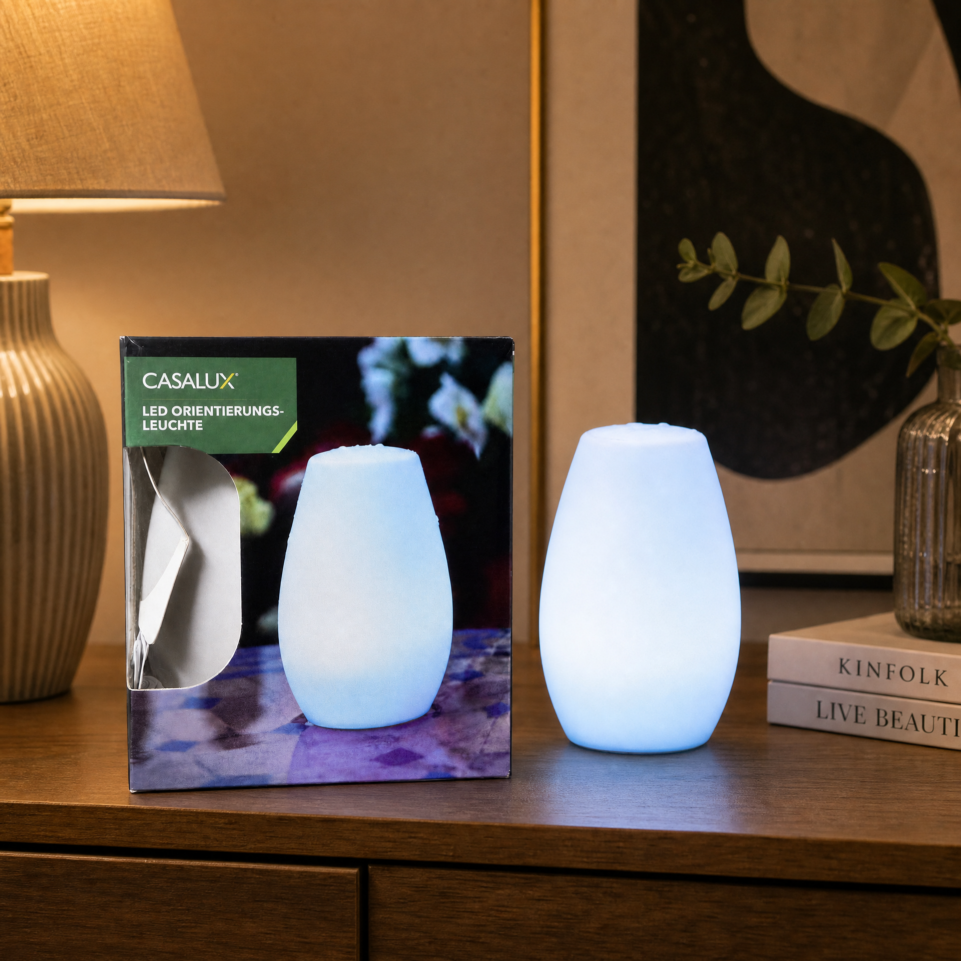 Casalux Lámpara ambiental LED blanca para interiores