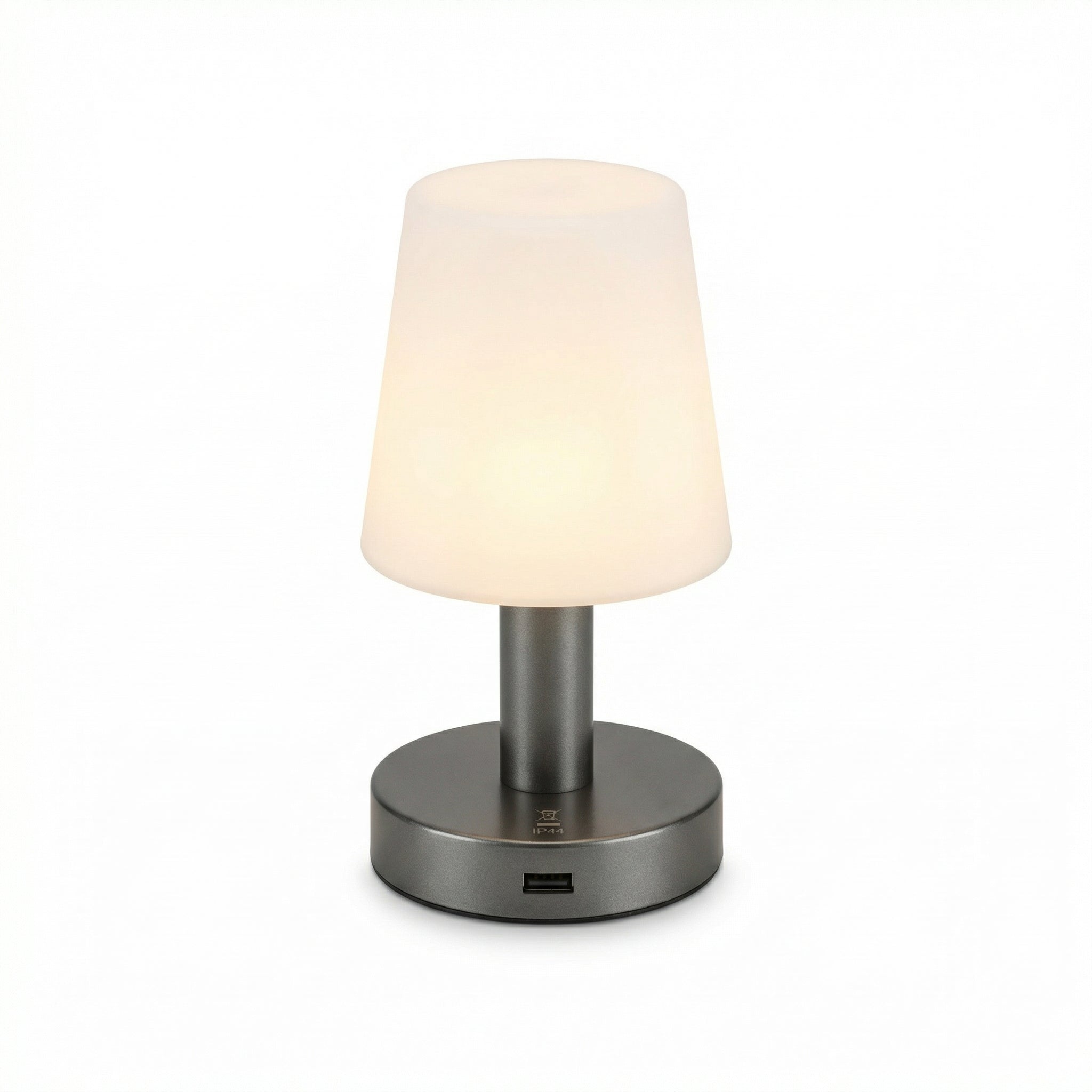 Lámpara de Mesa LED Exterior IP44 Recargable USB Cuerpo Metálico | Casalux