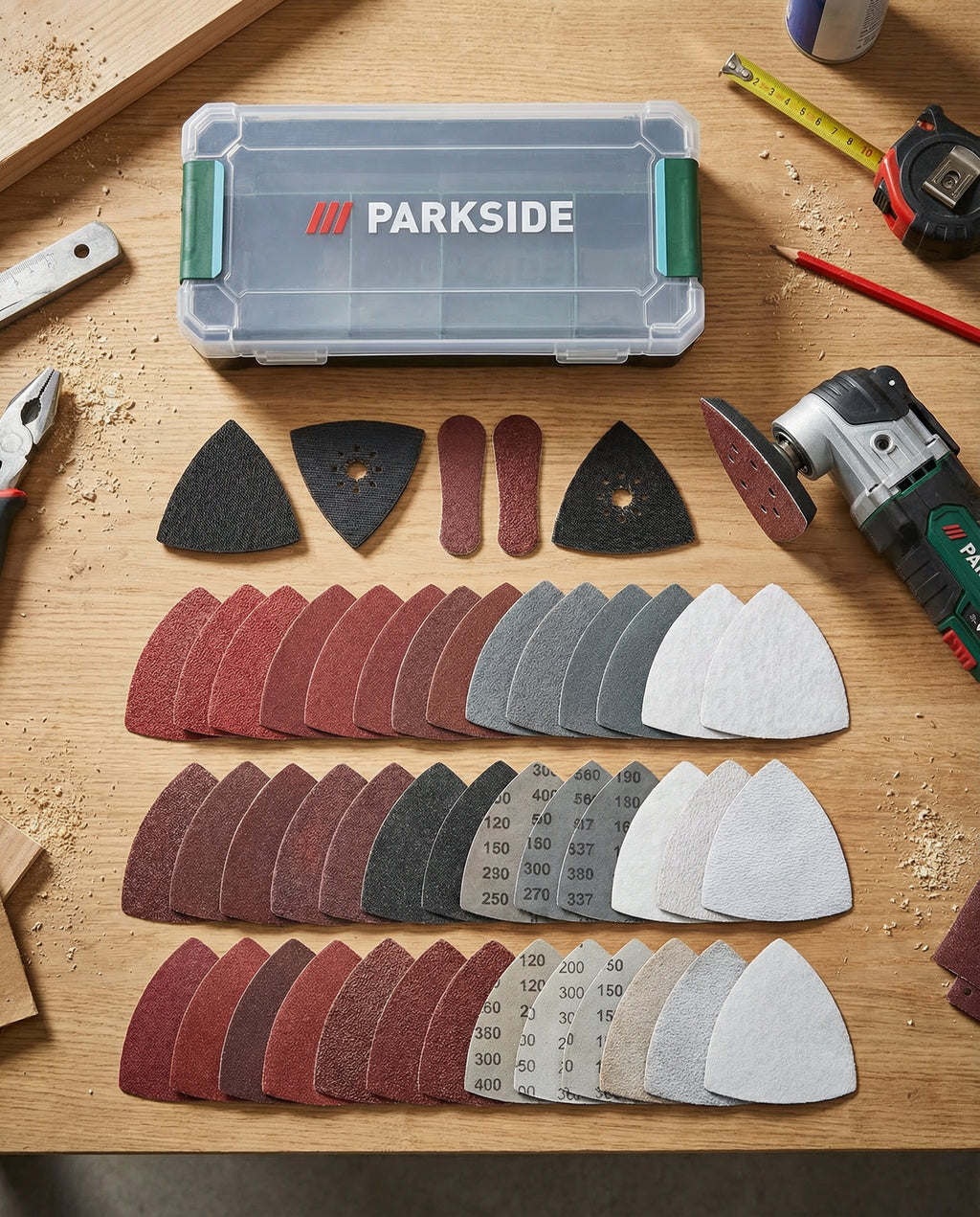 Set Accesorios de Lijado para Multiherramienta con Caja | Parkside