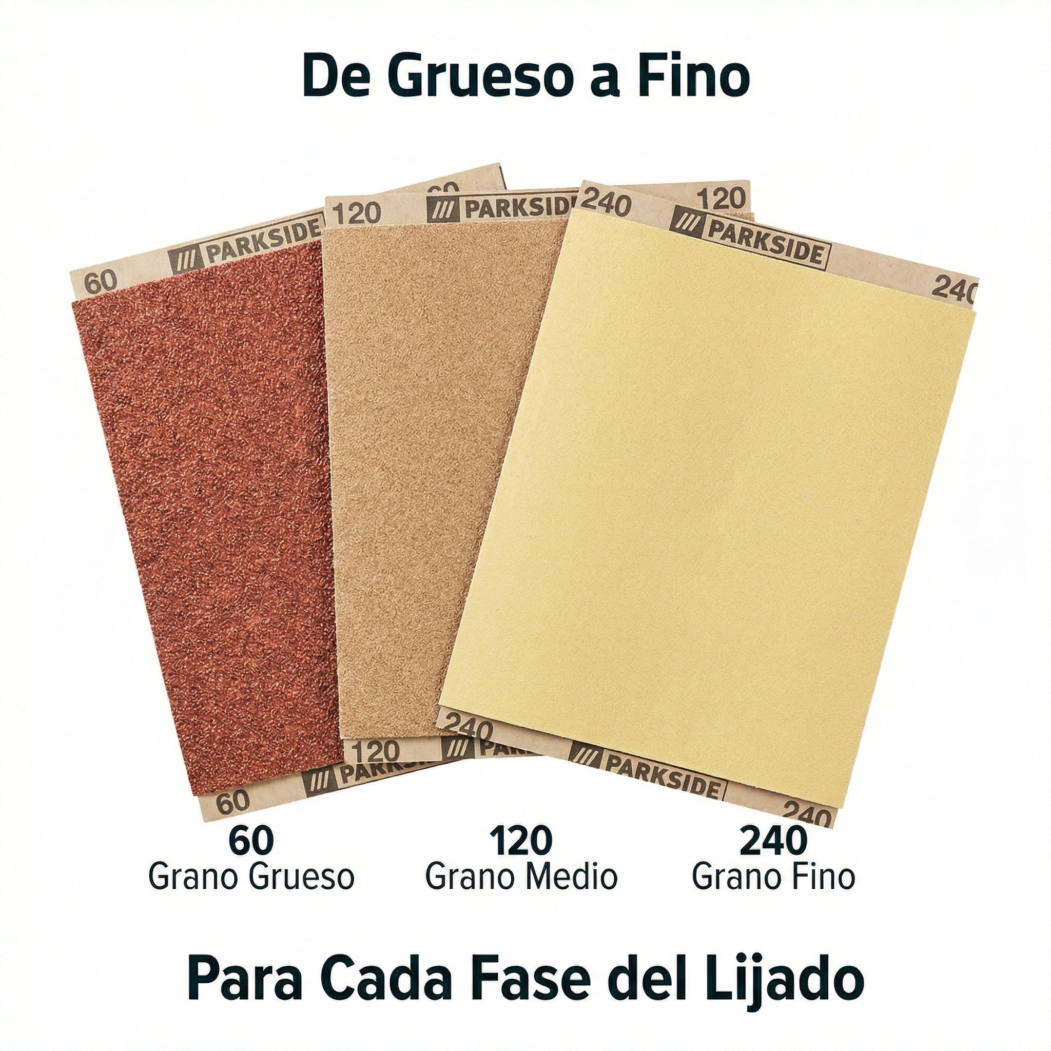 Surtido Papel de Lija Multi-Grano 60 a 240 | Parkside