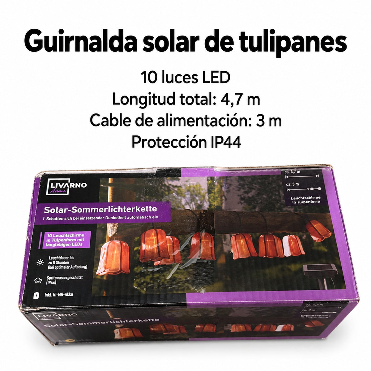 LIVARNO home guirnalda solar de tulipanes cobrizos — 03-informacion