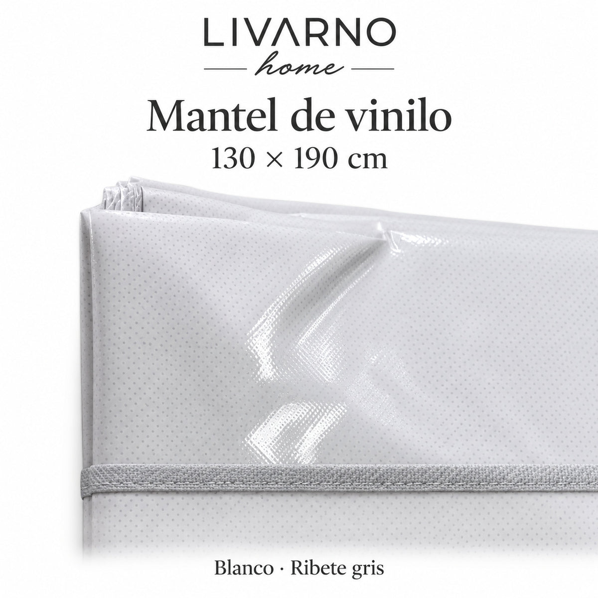 LIVARNO home mantel blanco de vinilo 130 × 190 cm