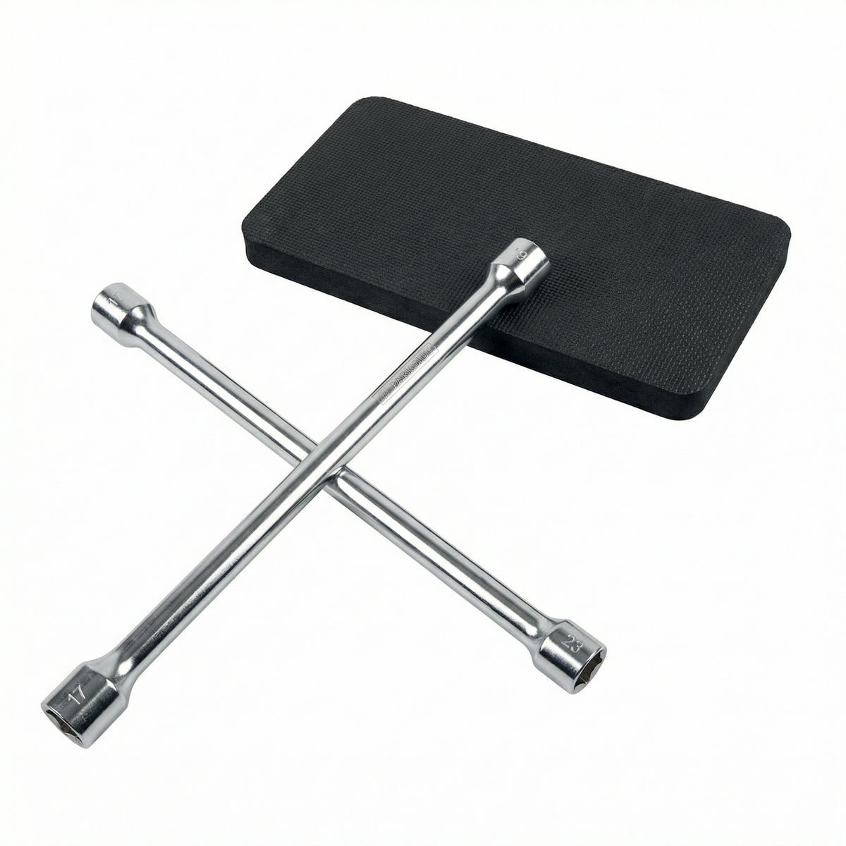 Llave de Ruedas en Cruz 4 Vías 17/19/21/23mm + Almohadilla | Parkside