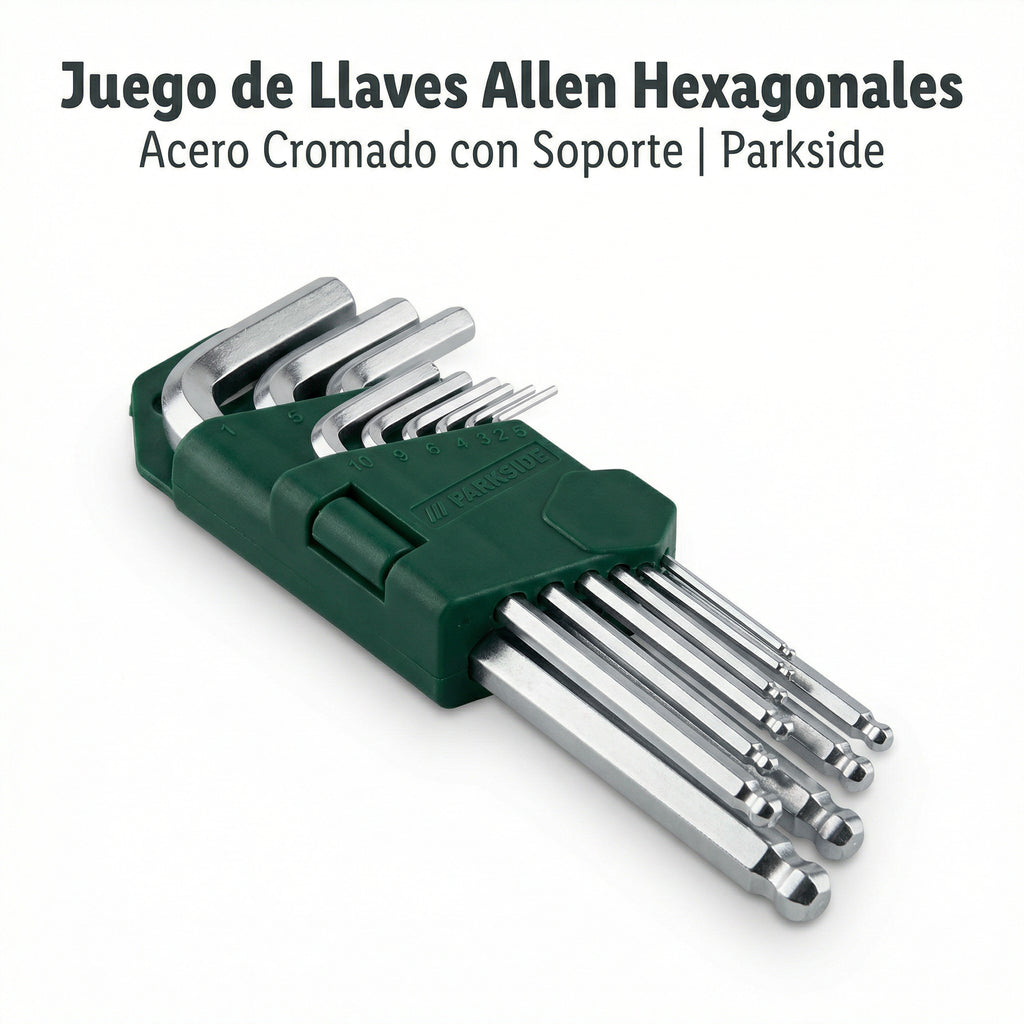 Juego de Llaves Allen Hexagonales con Soporte Organizador | Parkside