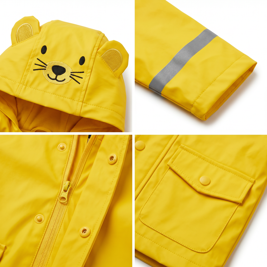 Chubasquero Infantil Amarillo Tigre Lily & Dan