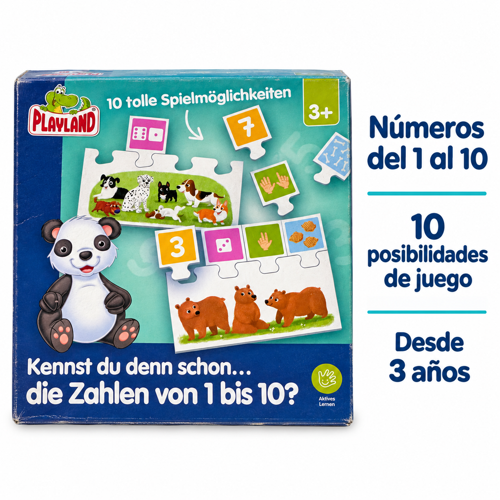 Playland juego educativo de números del 1 al 10, 3 años+ con sus características confirmadas