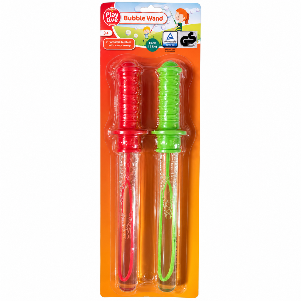 Playtive pack de dos varitas de pompas 115 ml cada una: producto en fondo blanco