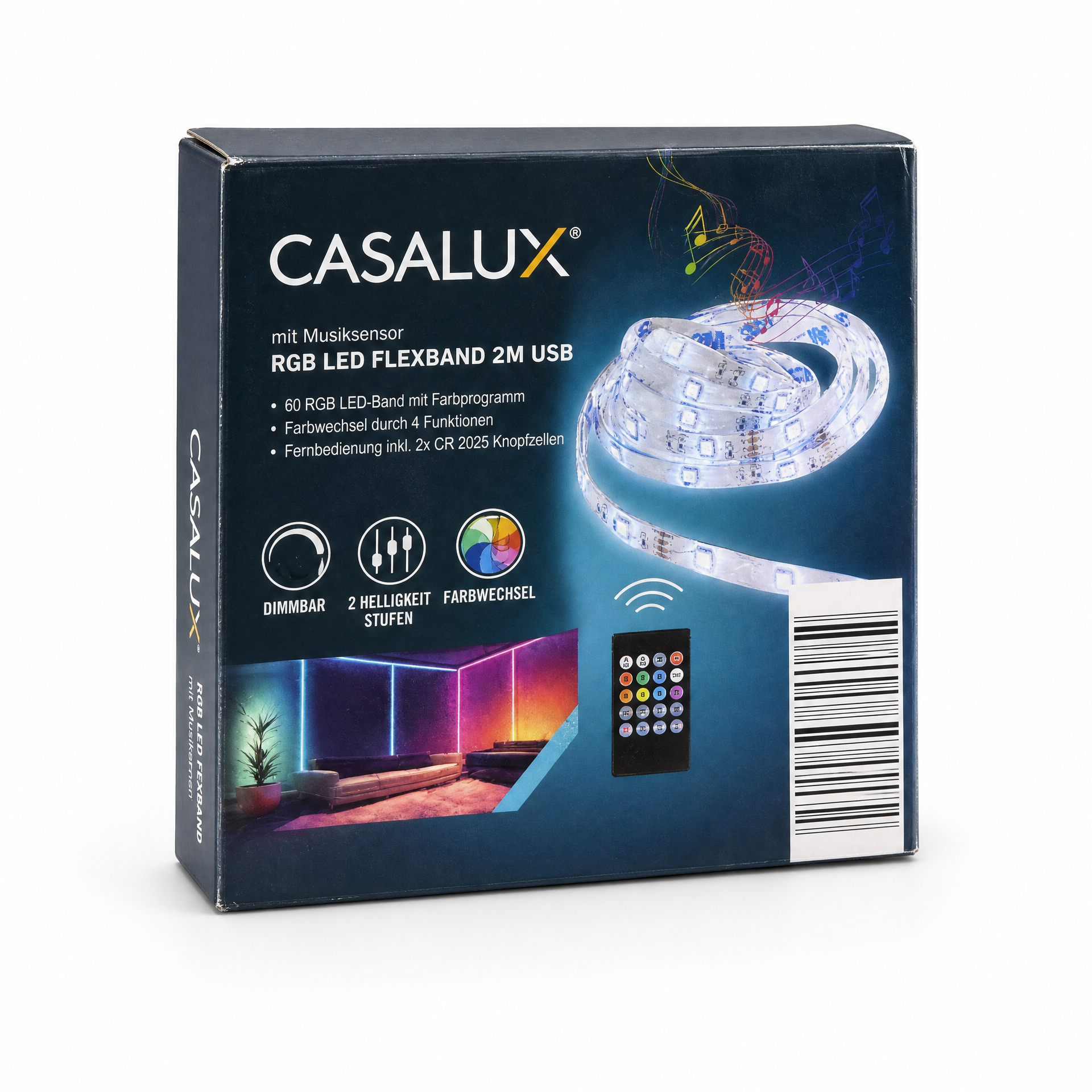 Casalux Tira LED flexible con mando a distancia