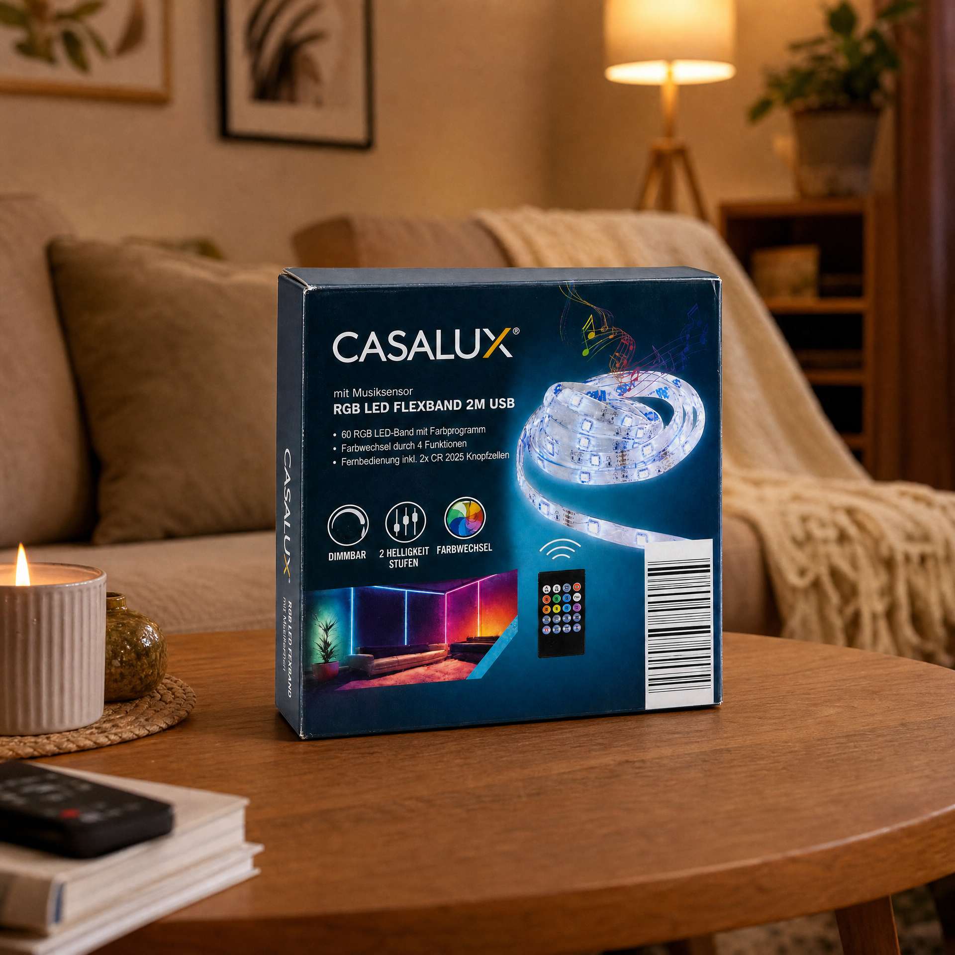 Casalux Tira LED flexible con mando a distancia