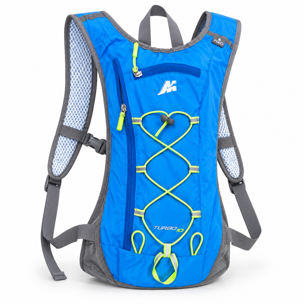 Mochila Marsupio Turbo 10 azul sobre fondo blanco de estudio
