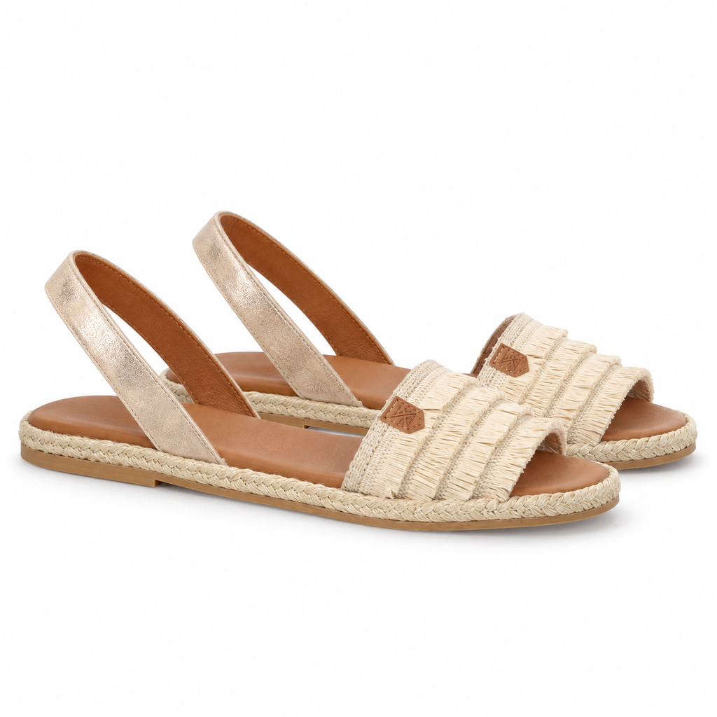 Sandalias Popa Mendoza Flecos beige - imagen principal