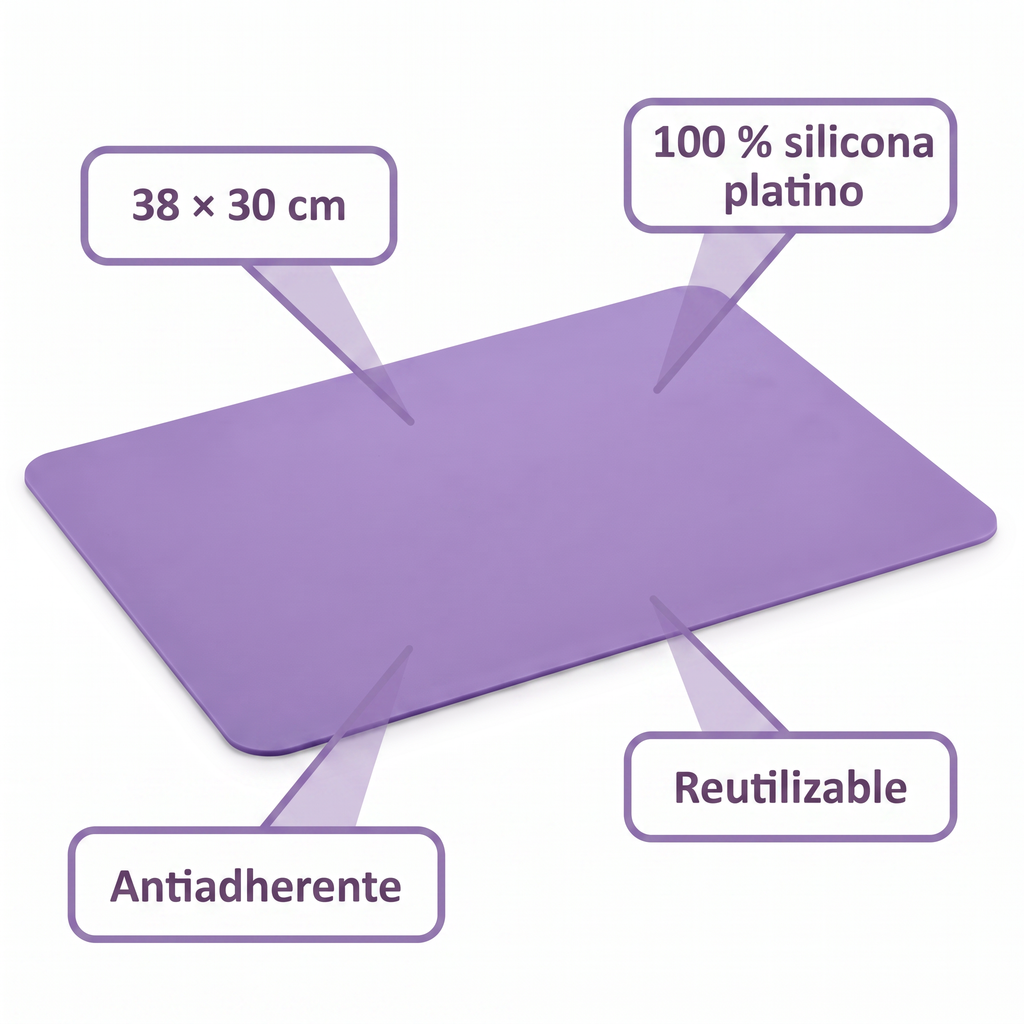 Ernesto Tapete de Silicona Platino para Hornear 38 × 30 cm