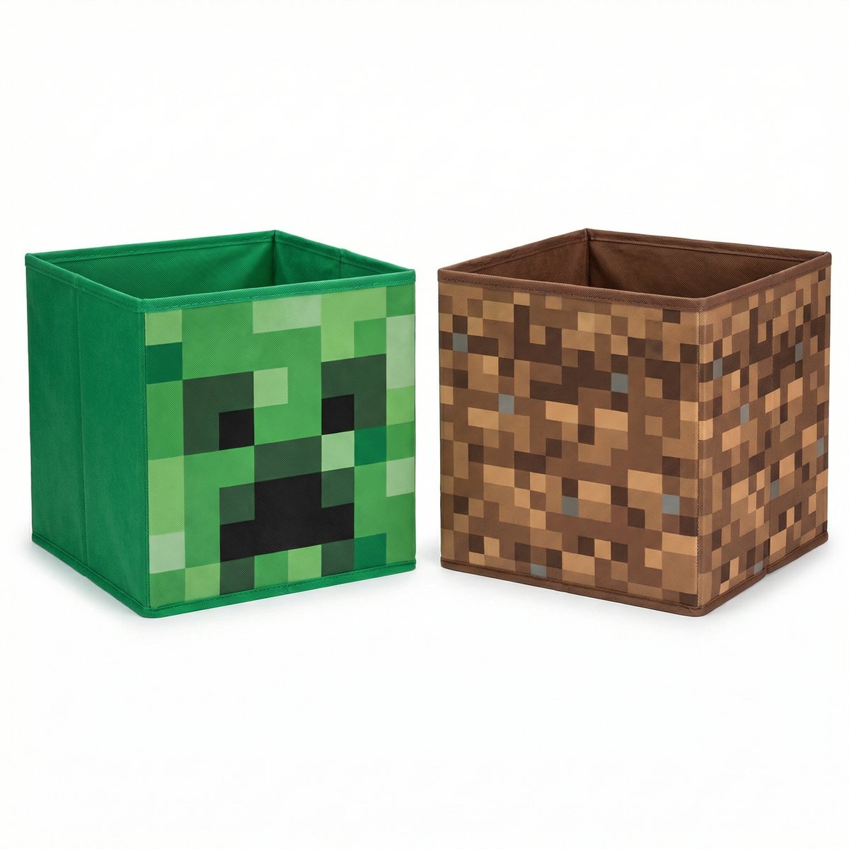 Set 2 Cajas Almacenaje Plegables Minecraft 30x30cm