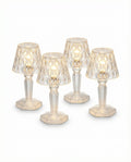 Set 4 Mini Lámparas LED Mesa Cristal Decorativas - Casalux