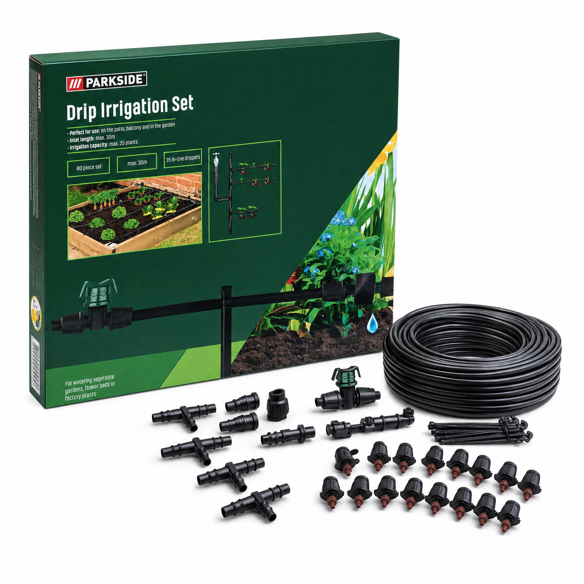 PARKSIDE Set de Riego por Goteo 80 Piezas