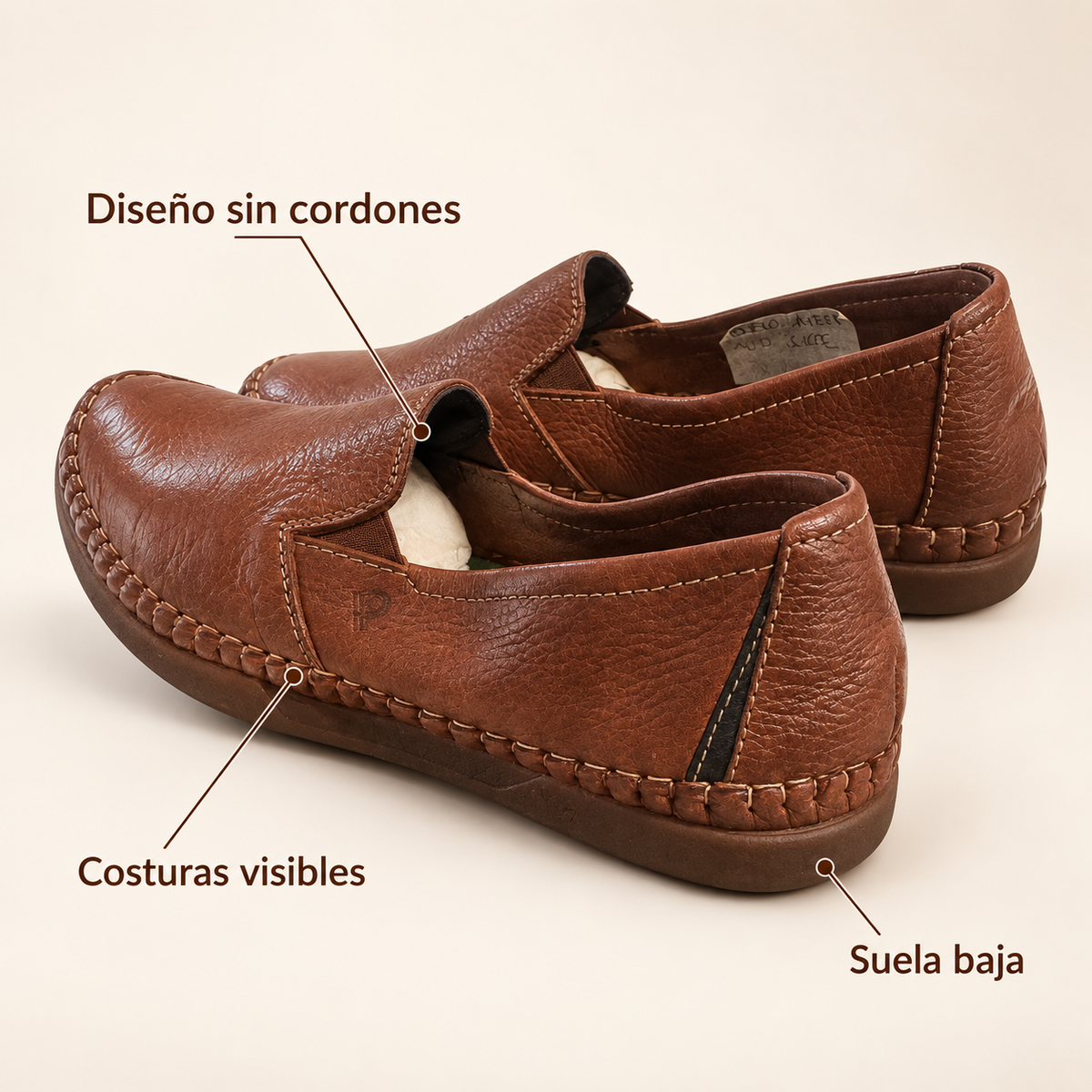 Características de los mocasines Pitillos 4862 marrón marino talla 40