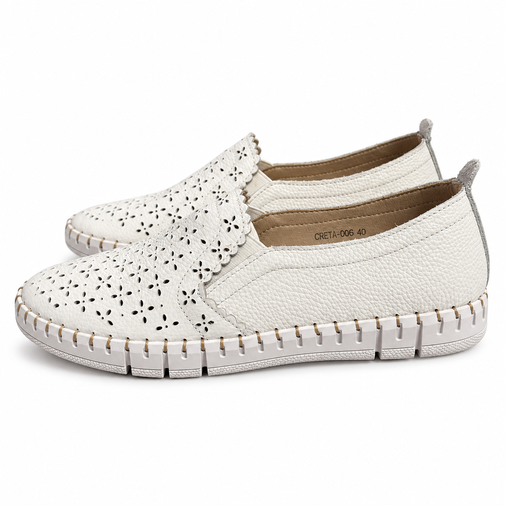 The Happy Monk Creta-006 blancos con calado floral