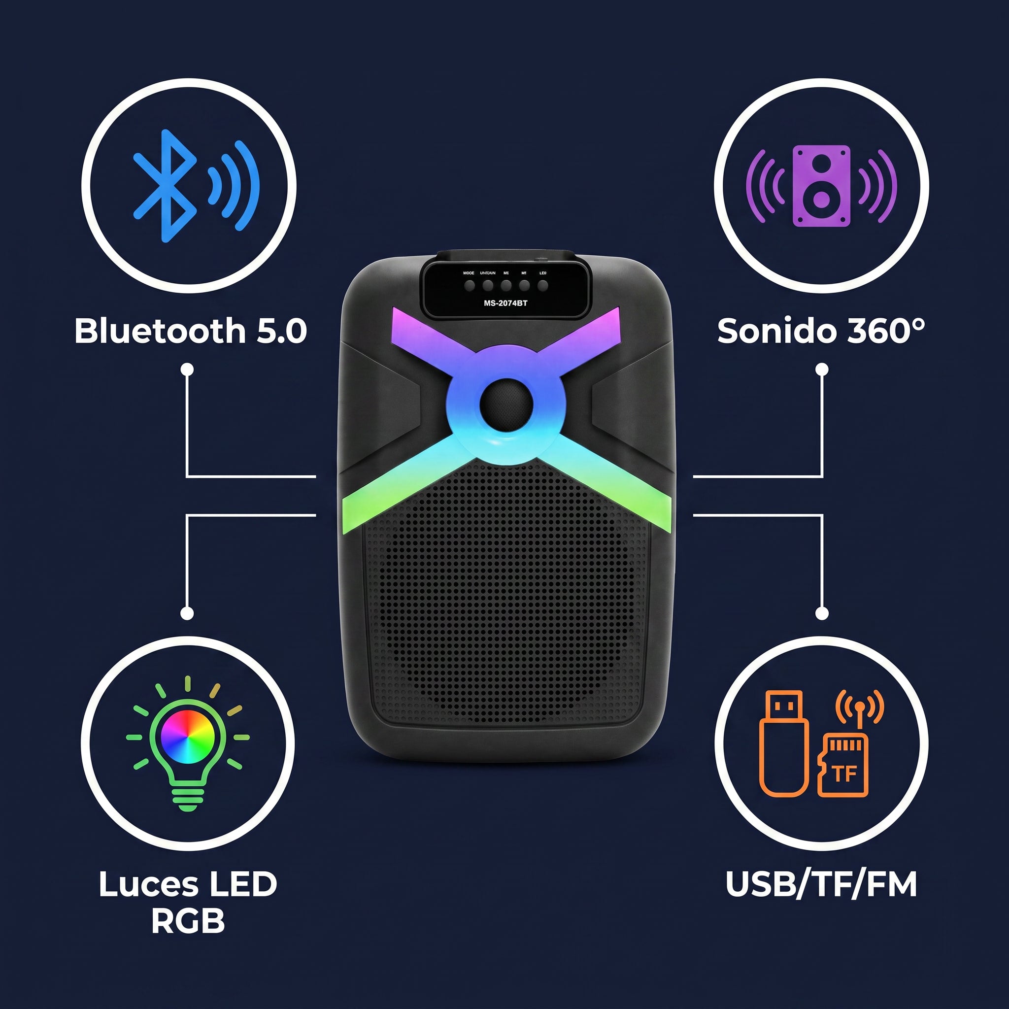 Altavoz Bluetooth Ms-2072
