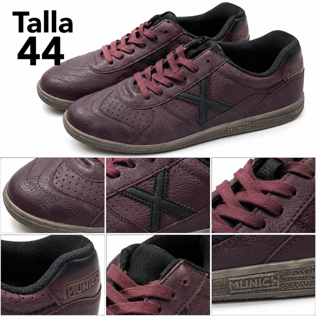Munich burdeos perforadas X negra talla44 — características