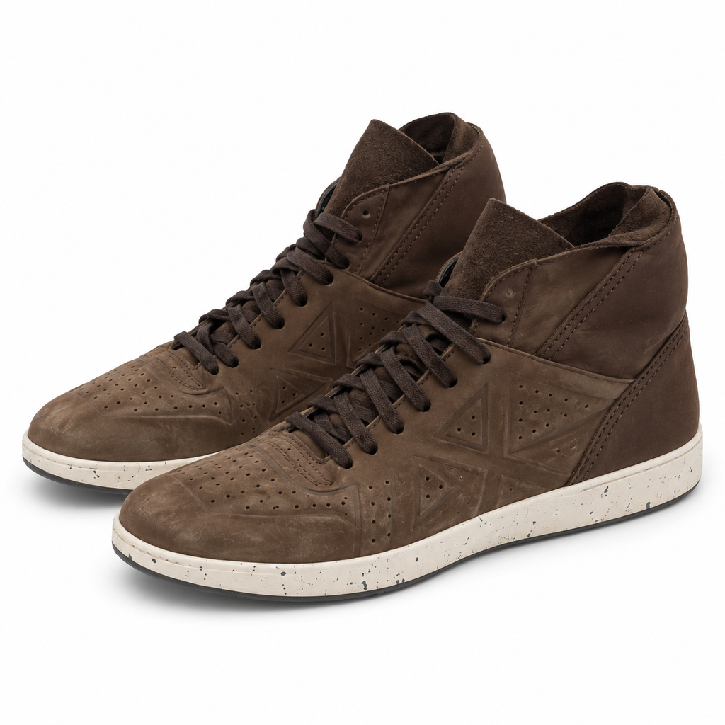 Vista principal de Zapatillas Munich Altas Marrones Perforadas Unisex