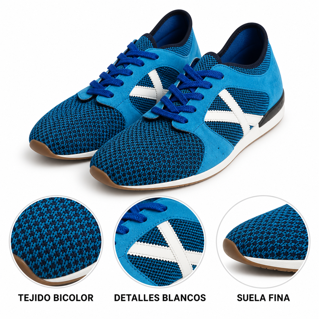 Zapatillas Munich azul turquesa y blanco - características