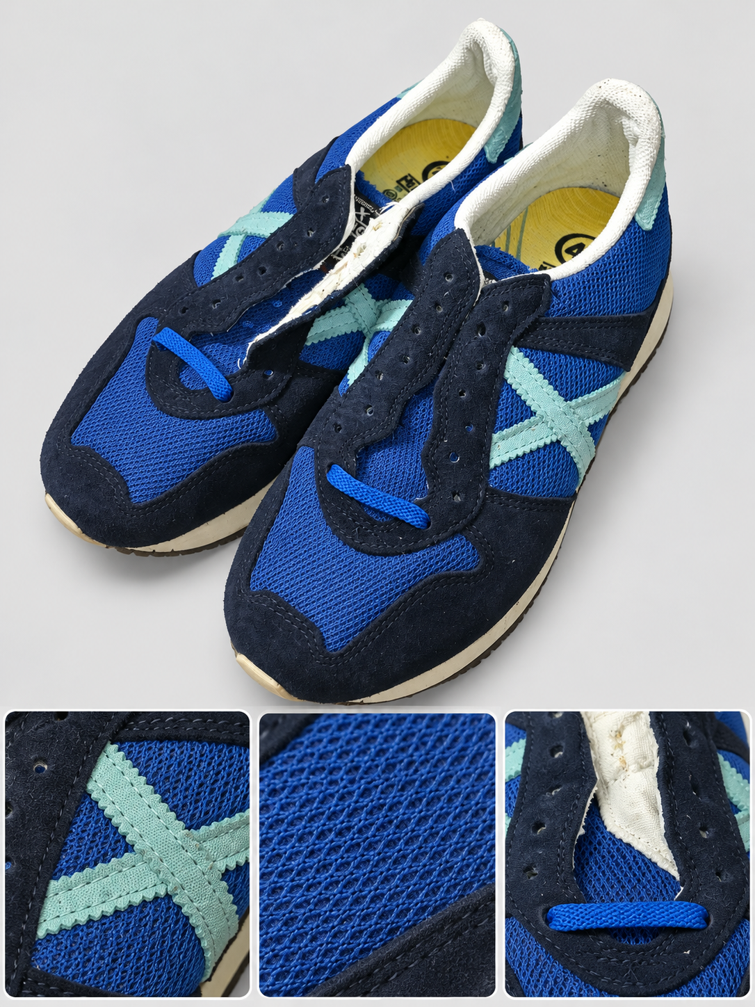 Detalles Munich azules X turquesa talla 40 lengüetas deshilachadas