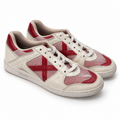 Vista principal de Zapatillas Munich Blancas y Rojas de Malla Unisex