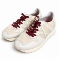 Zapatillas Munich Blancas y Crema con Cordones Burdeos Unisex - principal