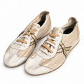 Zapatillas Munich blancas y color perla con detalle dorado