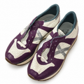 Munich crema morado perforadas X plateada talla40 fondo blanco