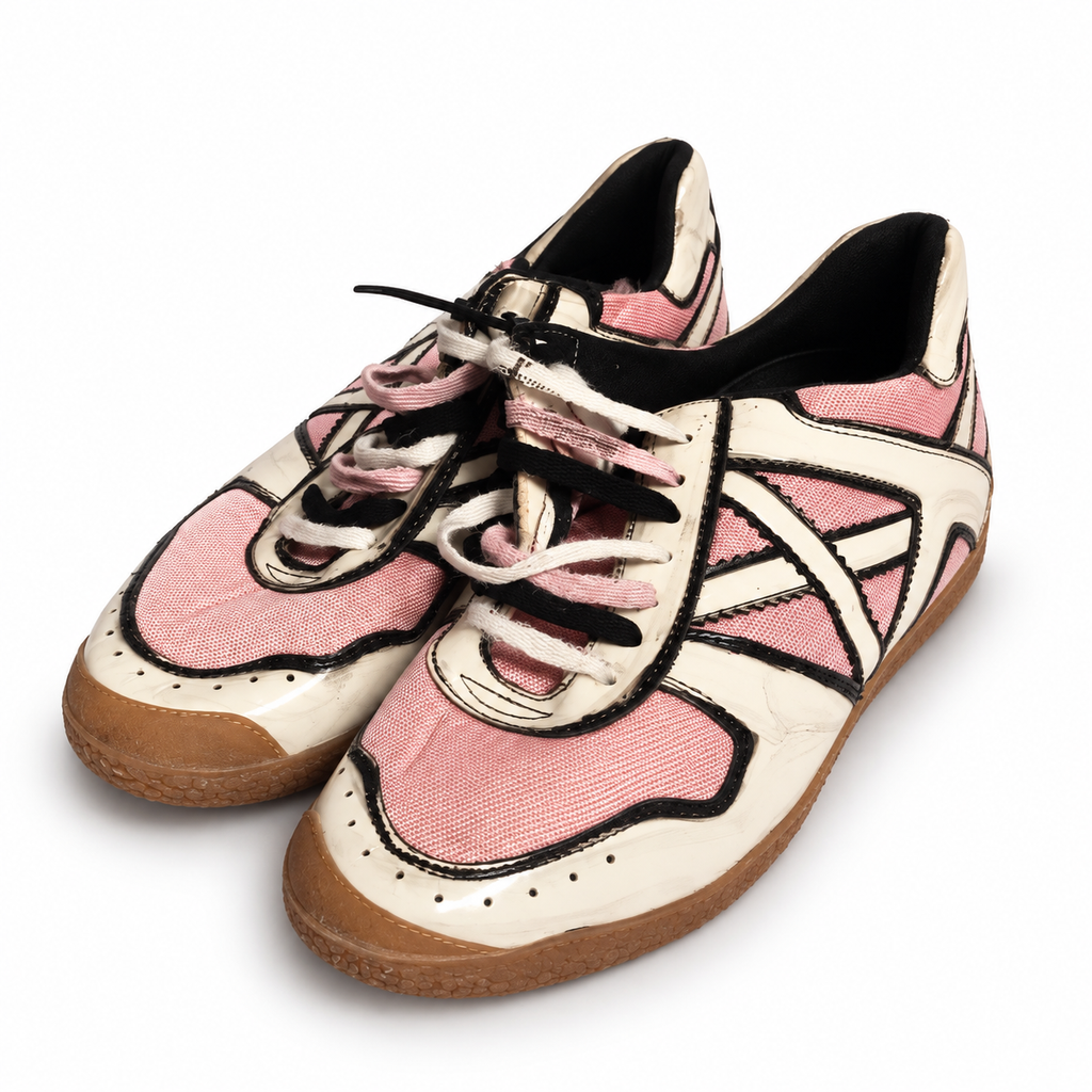 Zapatillas Munich Crema y Rosa con Detalles Negros Unisex - principal