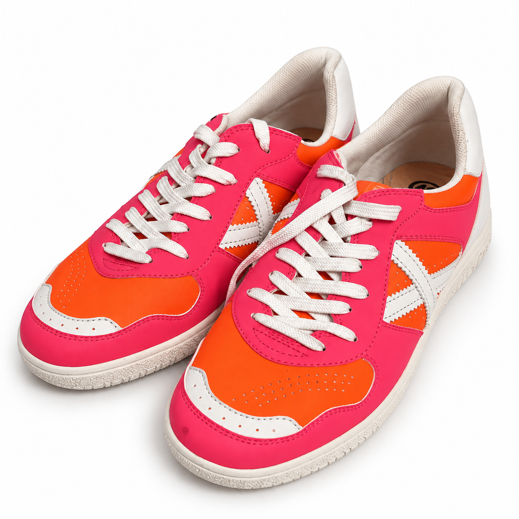 Zapatillas Munich Fucsia y Naranja con Detalles Blancos Unisex - principal