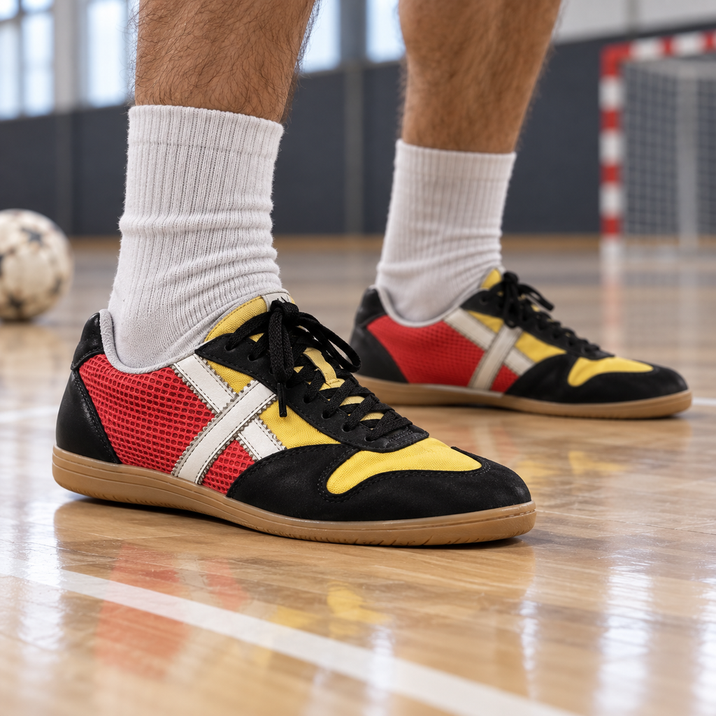 Zapatillas de Fútbol Sala Munich Negras, Amarillas y Rojas Hombre - imagen lifestyle