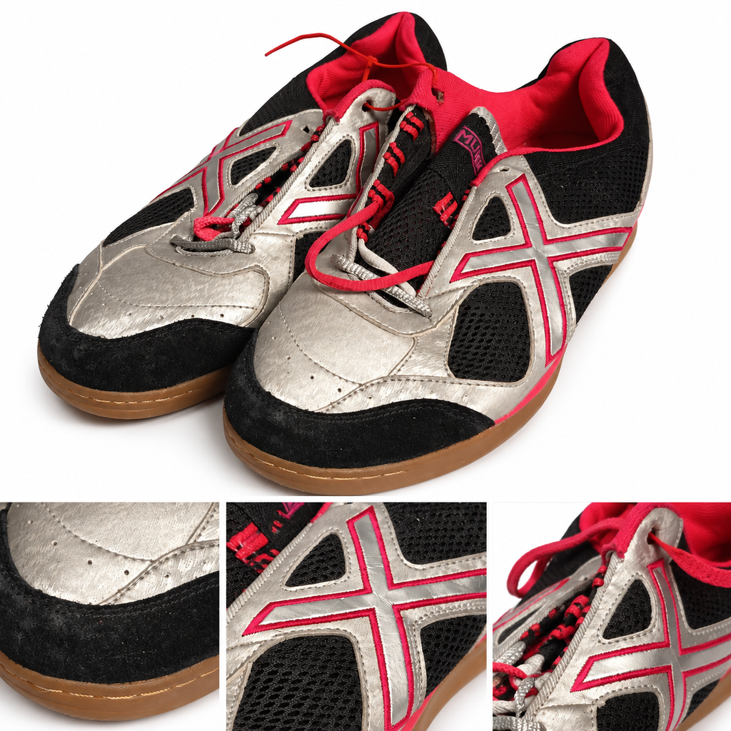 Zapatillas de Fútbol Sala Munich Plateadas y Negras con Fucsia Hombre - características