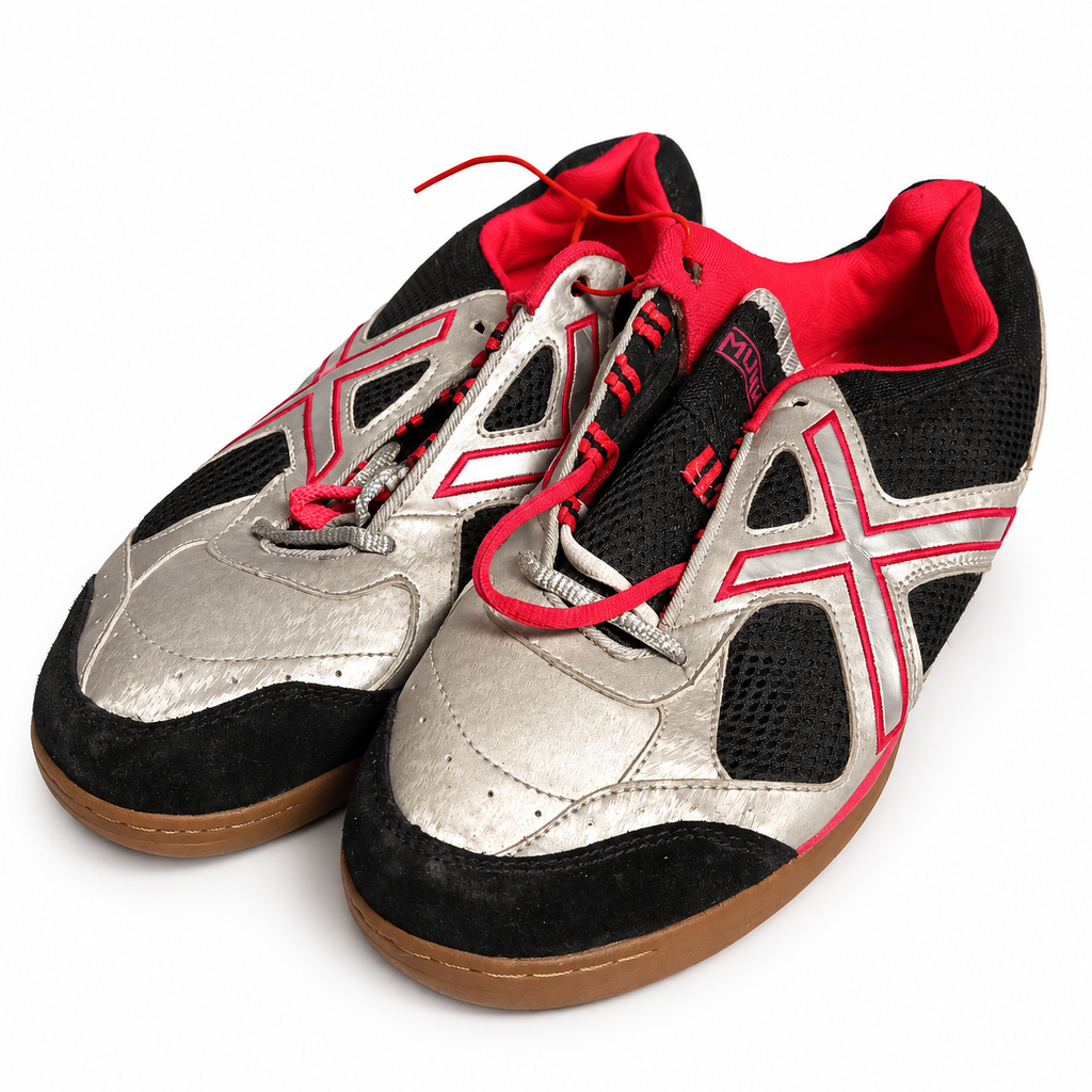 Zapatillas de Fútbol Sala Munich Plateadas y Negras con Fucsia Hombre - principal
