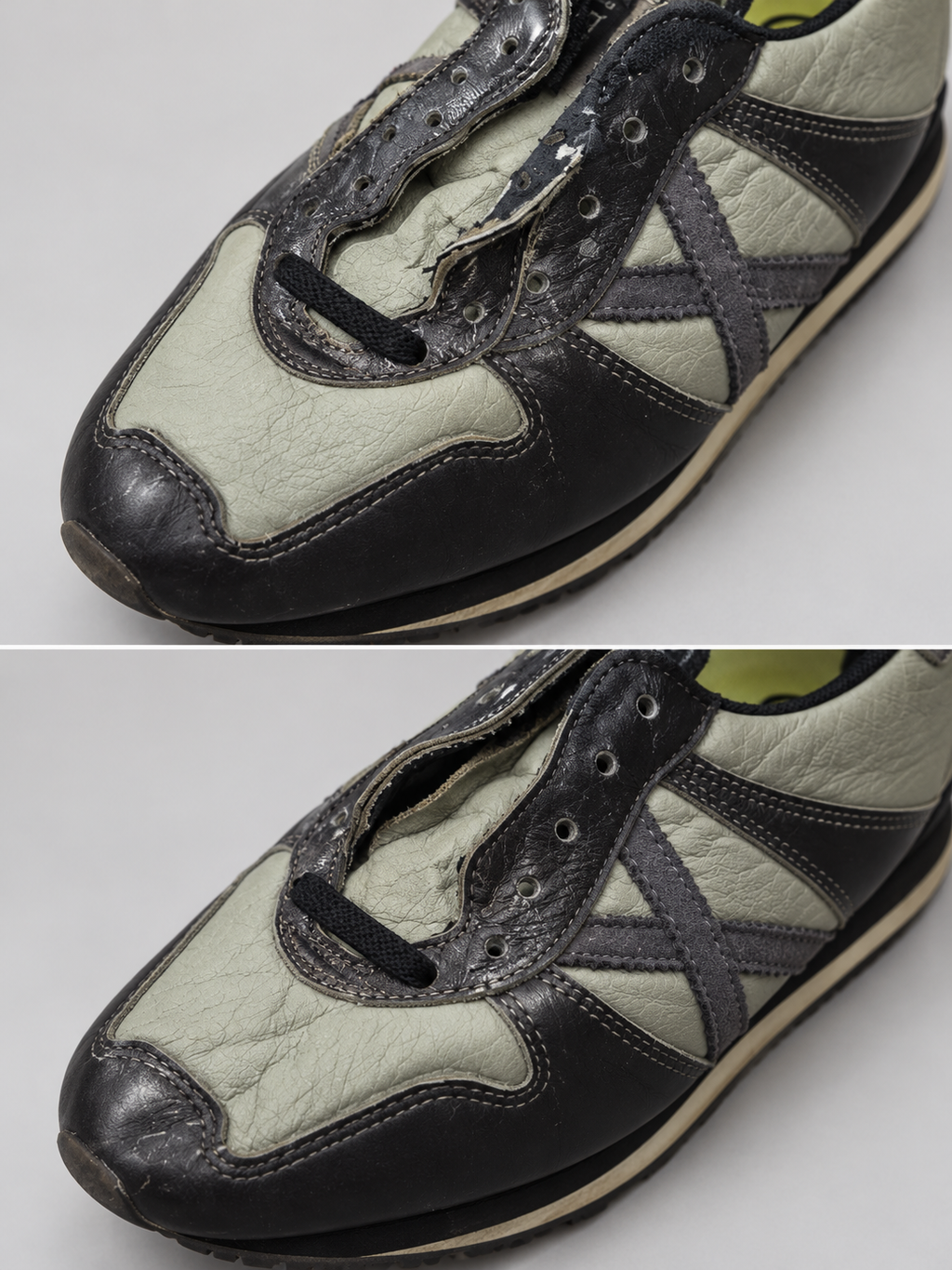 Detalles Munich gris verdoso negro talla40 cordones incompletos