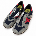 Munich marino gris X roja talla 40 fondo blanco cordones incompletos