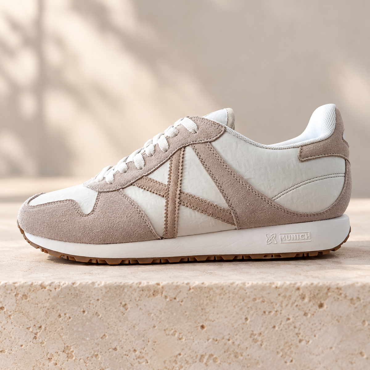 Munich MASSANA 503 Snow Flake blancas y taupe talla 45 — lifestyle