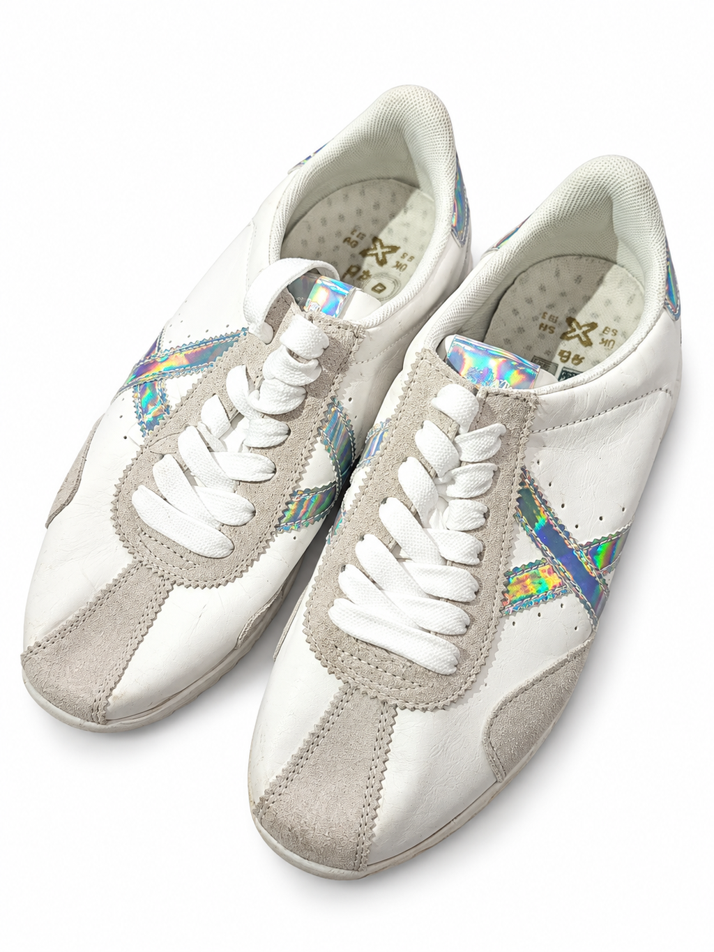 Munich blanca gris X irisada talla 40 fondo blanco