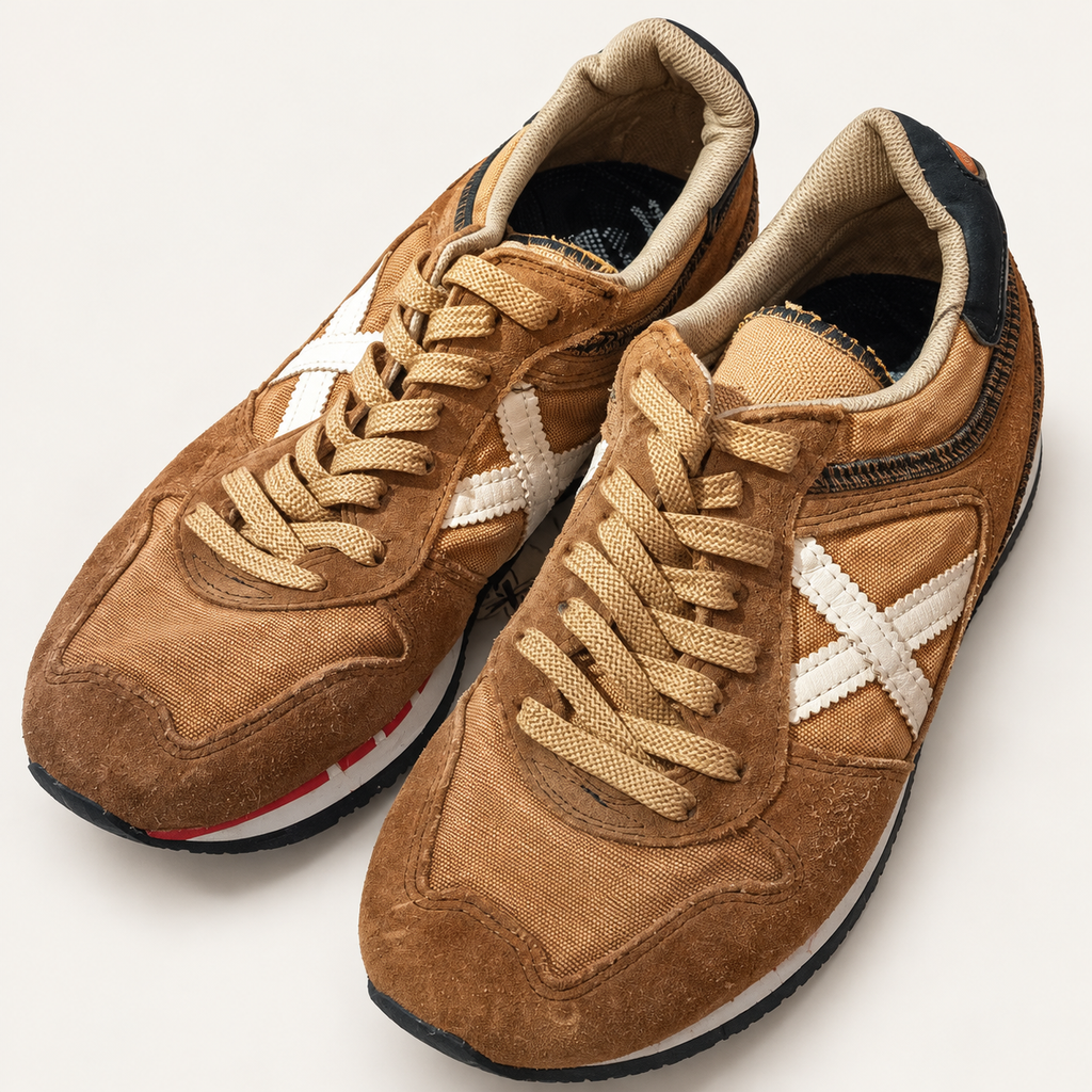 Munich camel X blanca detalle rojo talla 40 detalles