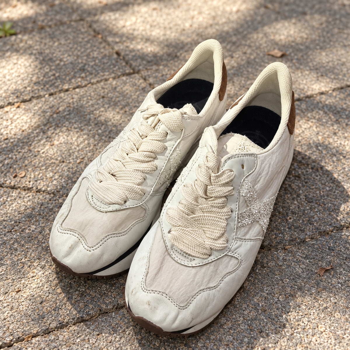 Munich crema X de brillo talón marrón talla 40 ambiente exterior