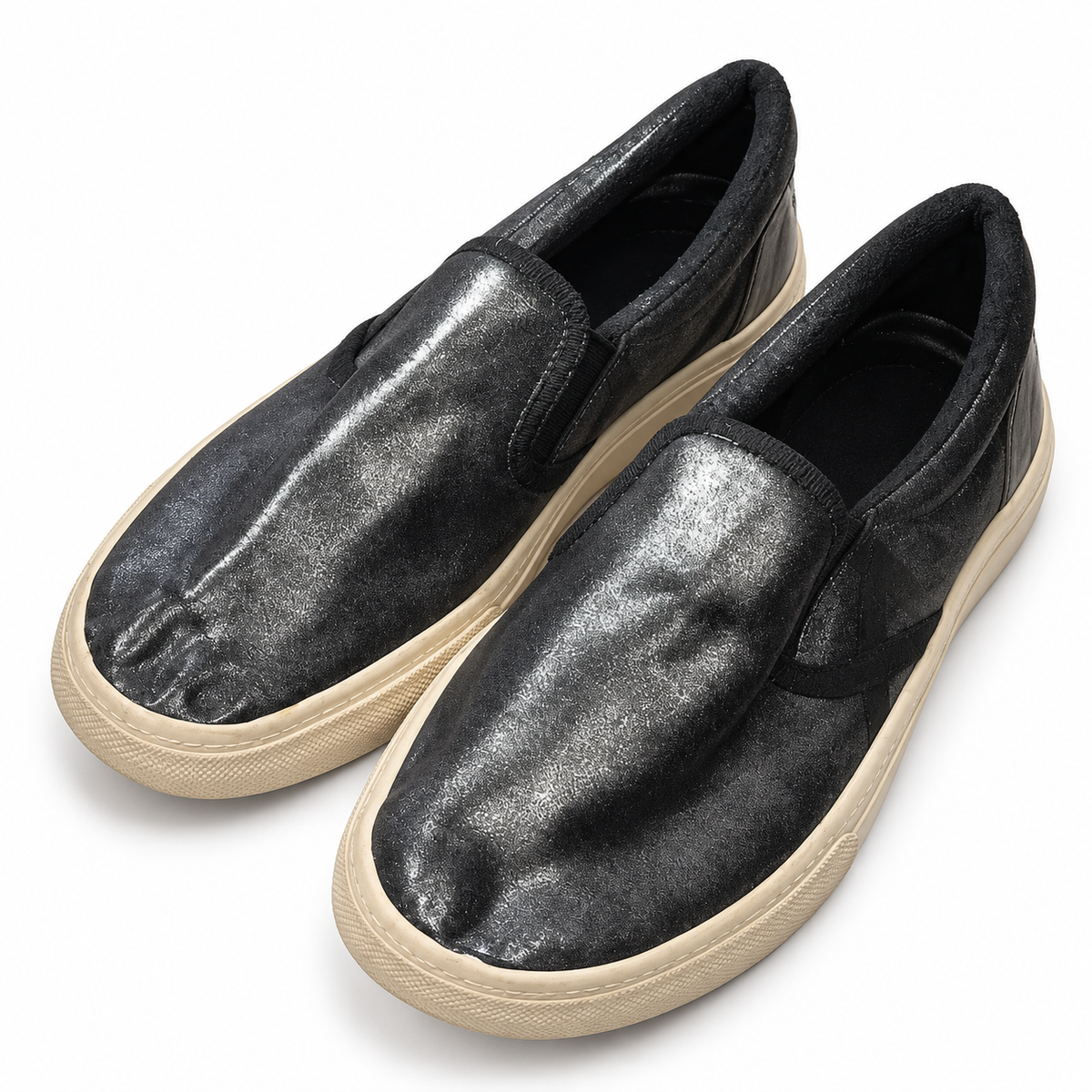Zapatillas Munich negras de brillo sin cordones · Talla 40 — portada sobre fondo blanco