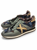 Munich cuadros oscuros verde X camel talla 40 fondo blanco cordones parciales
